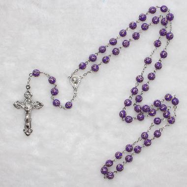 8mm Holy religious Acrylic rosary necklace (CR233)