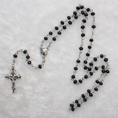 5mm catholic religious wooden rosary (CR244)