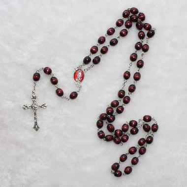 12*8mm cross wood rosary beads(CR245)