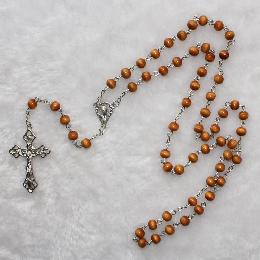 6mm Cross Necklaces rosary For Hallowmas (CR249)