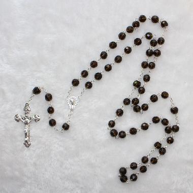 8mm chain rosary beads necklace (CR254)