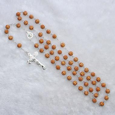 8mm pendant rosary beads necklace (CR262)