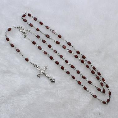 7*4mm Pendant Necklace Card Rosary beads (CR271)