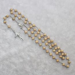 8mm Rosary beads Chain Necklace Jewelry (CR275)