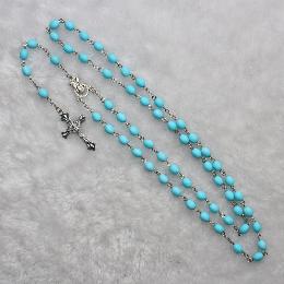 8*6mm plastic small rosary beads necklace (CR276)