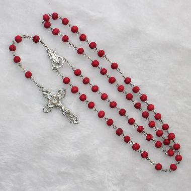 8mm catholic rosary beads craft metal (CR279)