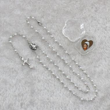 4mm Prayer Rosaries Religious Cross Necklace (CR321)