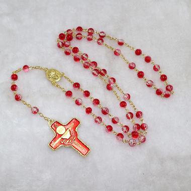 6mm Catholic Necklace Cross Necklace (CR365) - Rosary Beads - Products ...